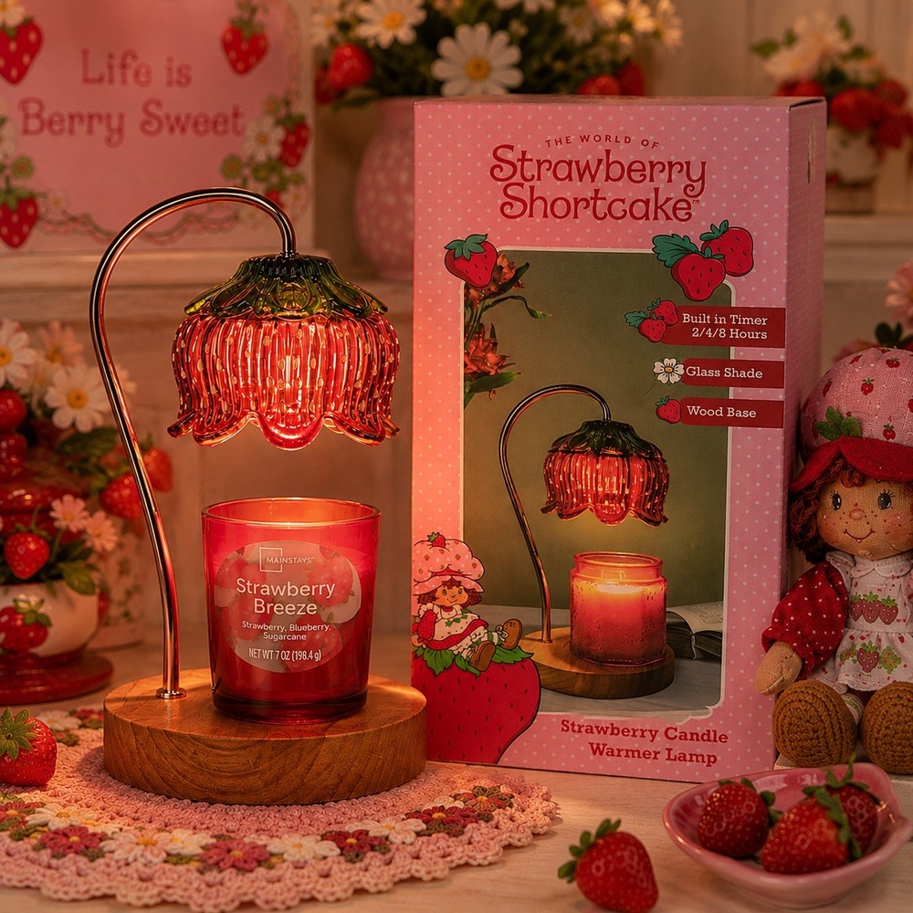 Strawberry Shortcake Candle Warmer Lamp Viral Gift Set Strawberry Candle NIB